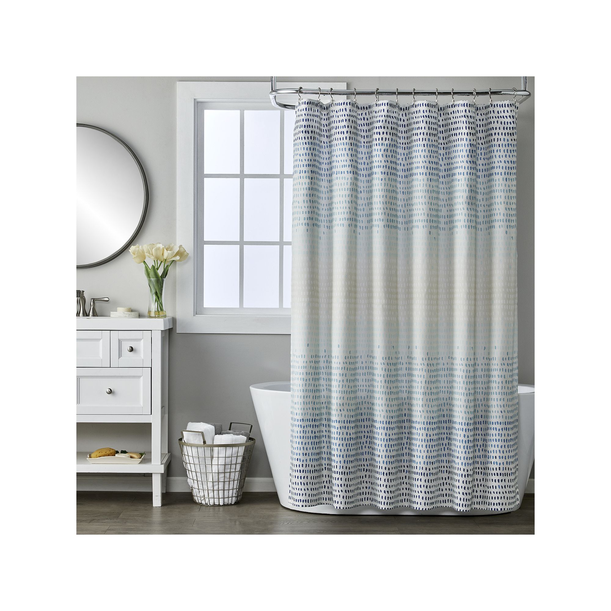 The Big One® Dashes Shower Curtain, Size: 72X70, Ombre Dashes