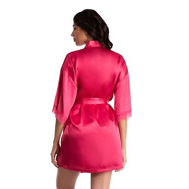 Women's Lilac+London Satin Wrap Robe