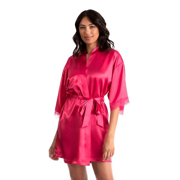 Women's Lilac+London Satin Wrap Robe