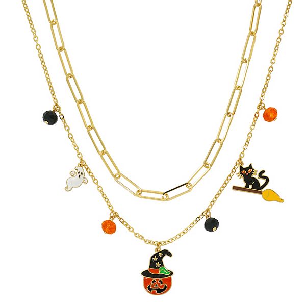 Celebrate Together Multi Row Halloween Charm Nickel Free Necklace
