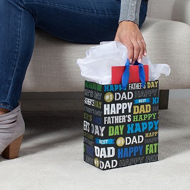 Hallmark Medium Father's Day Gift Bag with Tissue Paper "Dad Words"