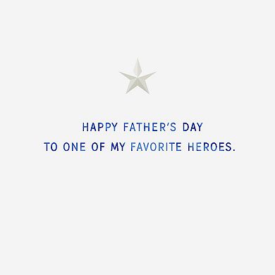 Hallmark Signature Fathers Day Card (Captain America Shield)