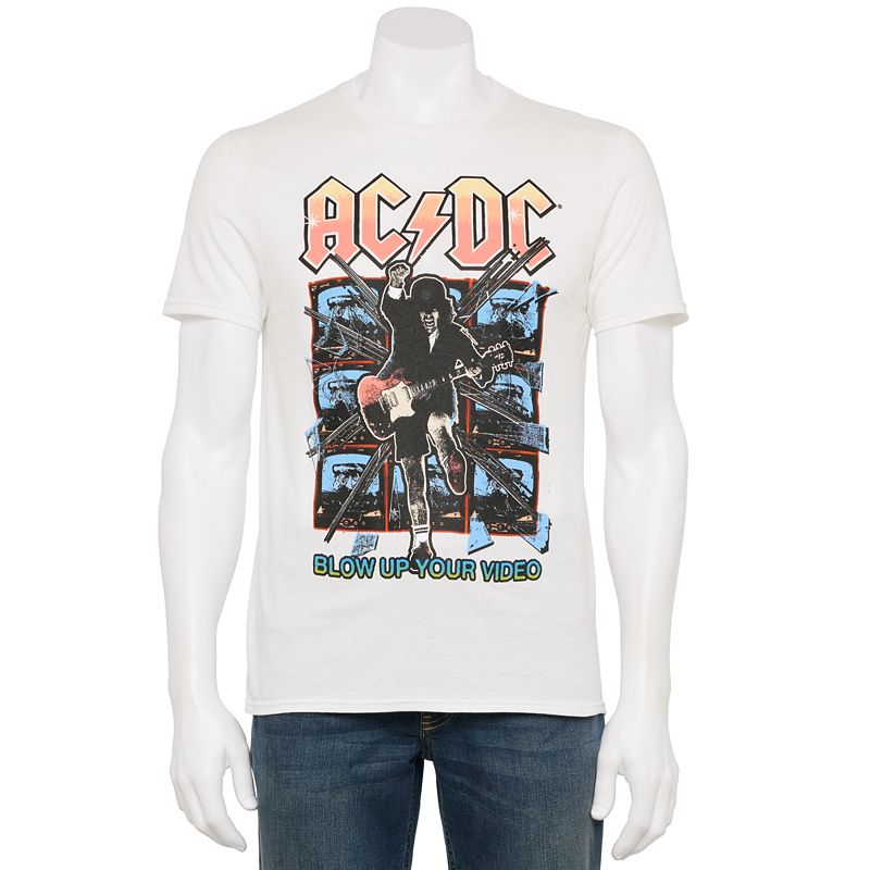 Mens AC/DC Blow Up Tee, Size: Small, Natural