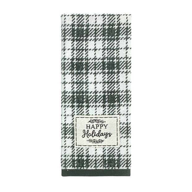 Happy Holiday Plaid Kitchen Towel