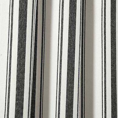 Lush Decor Set of 2 Farmhouse Stripe Yarn Dyed Cotton Window Curtain Panels