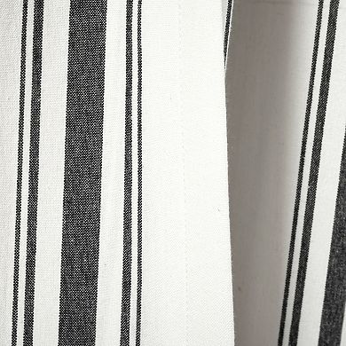 Lush Decor Set of 2 Farmhouse Stripe Yarn Dyed Cotton Window Curtain Panels