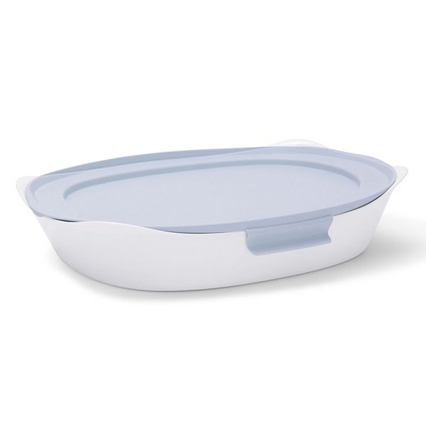  Rubbermaid Glass Baking Dish for Oven, Casserole Dish Bakeware,  DuraLite 2.5-Quart, White (with Lid): Home & Kitchen