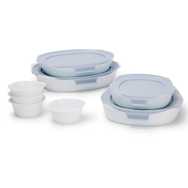 Rubbermaid DuraLite Glass Bakeware, 12-Piece Set, Baking Dishes, Casserole  Dishes, and Ramekins, Assorted Sizes (with