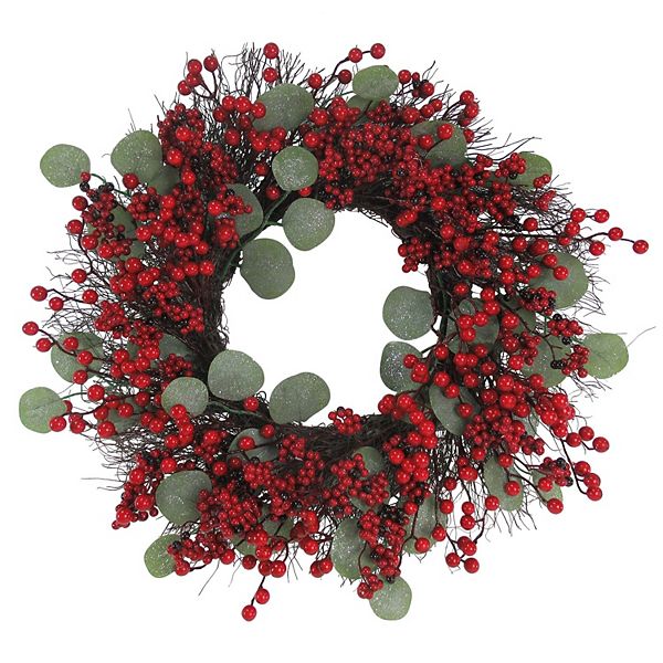 St. Nicholas Square® Artificial Eucalyptus Berry Wreath