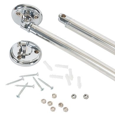 Bath Bliss Wall Mountable Curved Adjustable Shower Rod