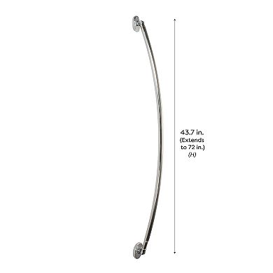 Bath Bliss Suction Cup Mount Curved Shower Rod