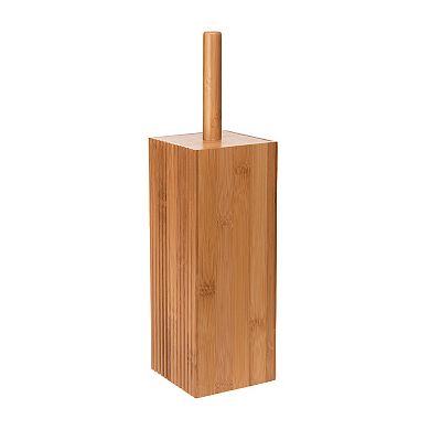 Bath Bliss Tall Square Bamboo Toilet Bowl Brush