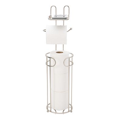 Bath Bliss Contemporary Toilet Paper Reserve and Dispenser with Built