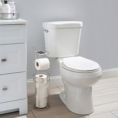 Bath Bliss Contemporary Toilet Paper Reserve and Dispenser with Built