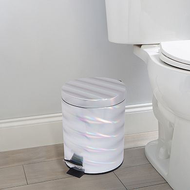 Bath Bliss Holographic Round Step Pedal Trash Can