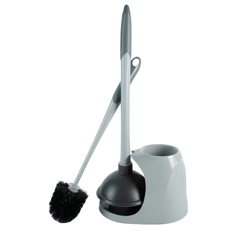 OXO Good Grips Bathroom Hideaway Toilet Brush and Plunger Combination Set,  White, 1 Piece - Ralphs