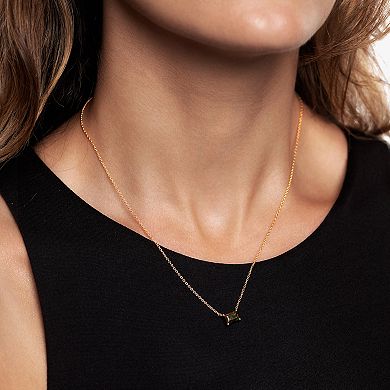 Gemistry 14k Gold Over Silver Black Opal Pendant Necklace