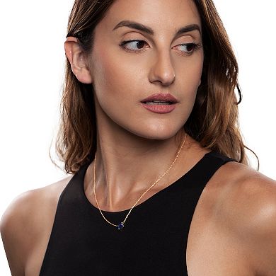 Gemistry 14k Gold Over Silver Kyanite Pendant Necklace