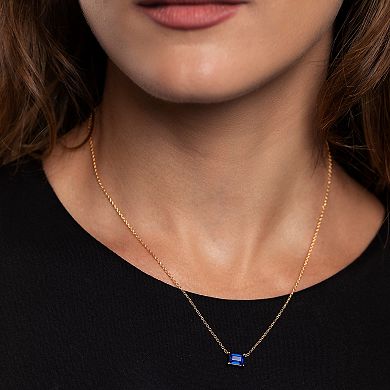 Gemistry 14k Gold Over Silver Kyanite Pendant Necklace