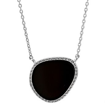 Gemistry Sterling Silver Black Onyx Pendant Necklace