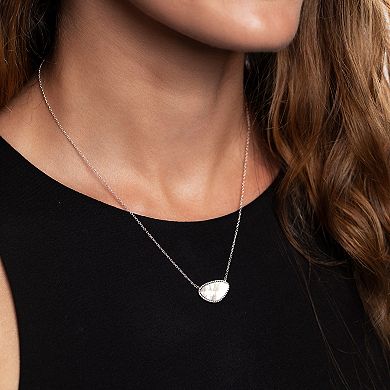 Gemistry Sterling Silver Mother Of Pearl Pendant Necklace