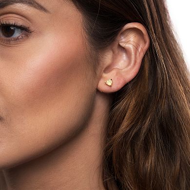 Gemistry 14k Gold Over Silver Opal Stud Earrings