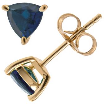 Gemistry 14k Gold Over Silver Kyanite Stud Earrings