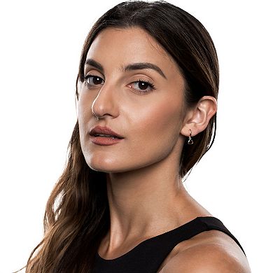 Gemistry 14k Gold Over Silver Black Opal Drop Earrings