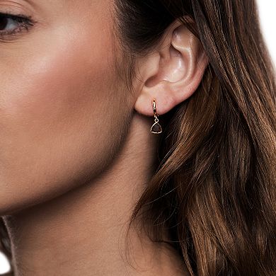 Gemistry 14k Gold Over Silver Black Opal Drop Earrings