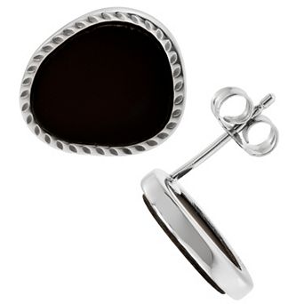 Gemistry Sterling Silver Black Onyx Stud Earrings