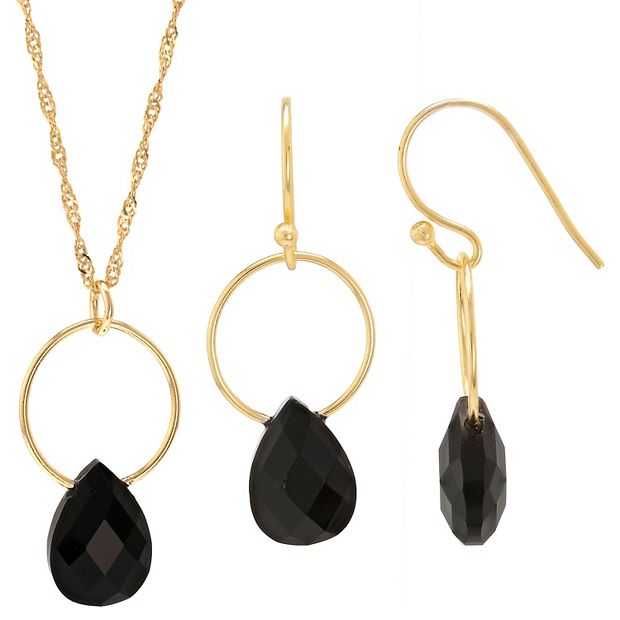Kohls black clearance onyx necklace