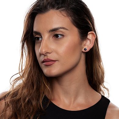 Gemistry 14k Gold Over Silver Square Lapis Lazuli Stud Earrings & Necklace Set