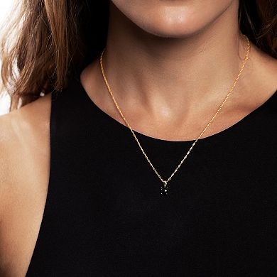 Gemistry 14k Gold Over Silver Black Onyx Stud Earrings & Necklace Set