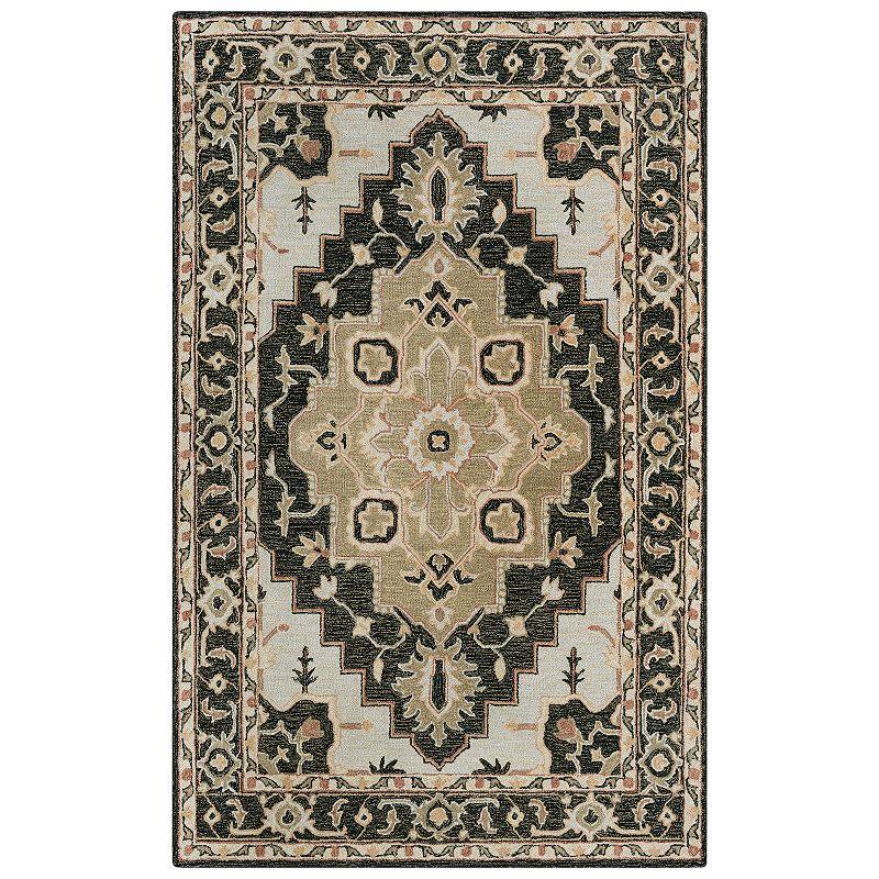 Alora Decor Adalyn Wool Rug, Black, 8X10 Ft