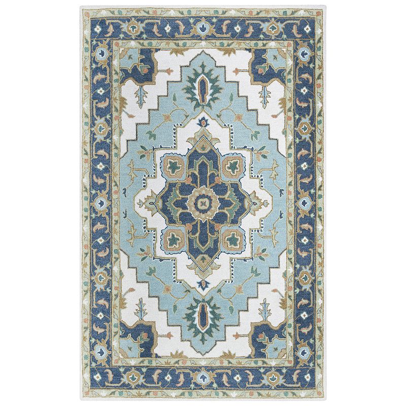 Alora Decor Adalyn Wool Rug, Blue, 8X10 Ft