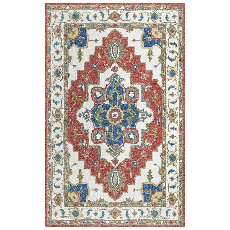 Alora Decor Adalyn Wool Rug, Red, 8X10 Ft