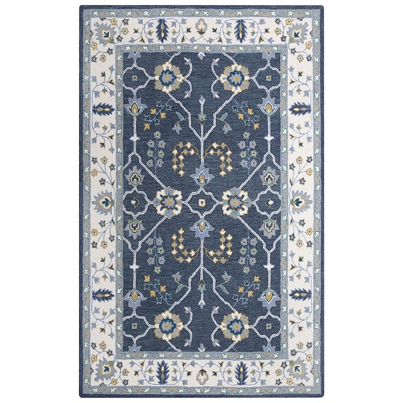 Alora Decor April Wool Rug, Blue, 8X10 Ft