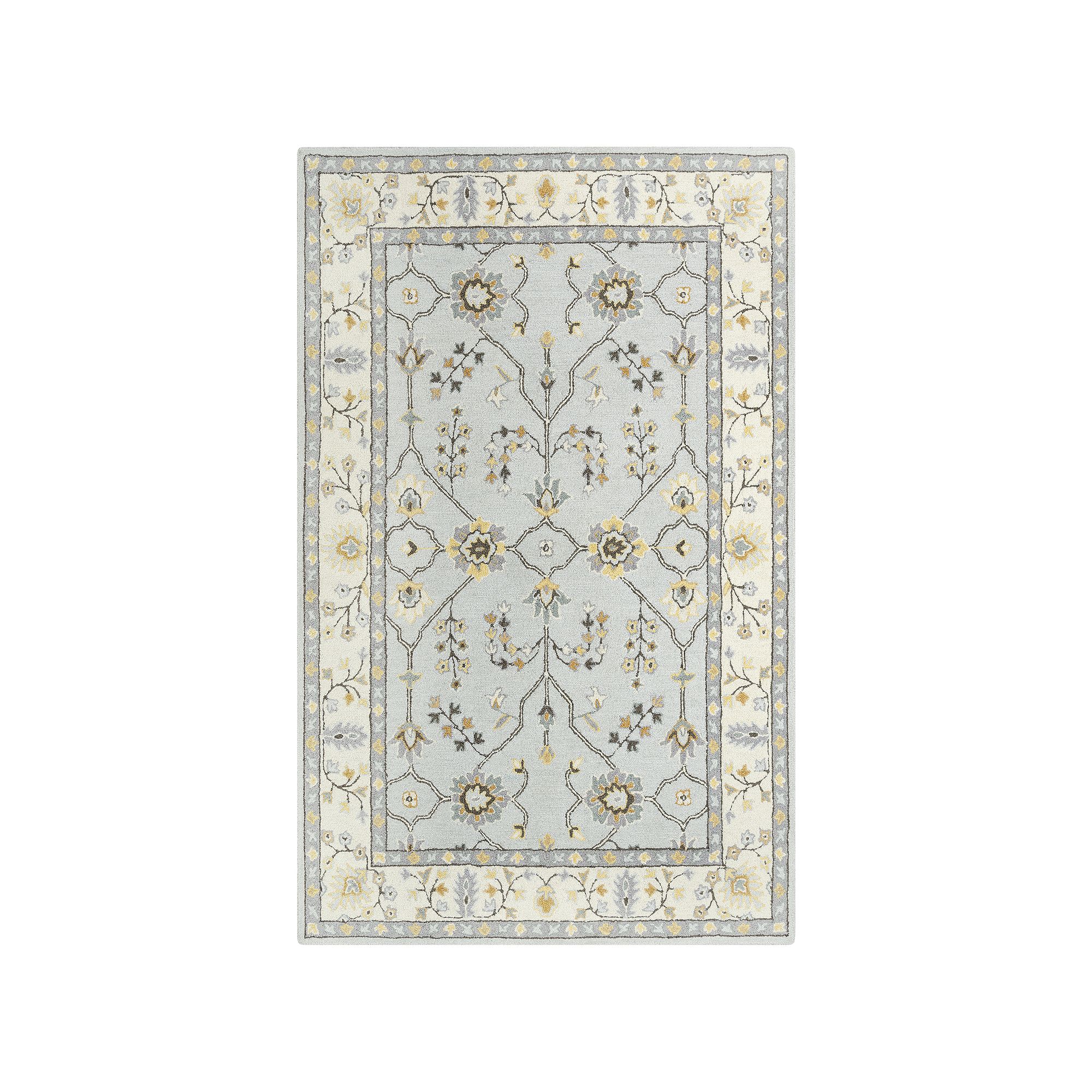Alora Decor April Wool Rug, Gray
