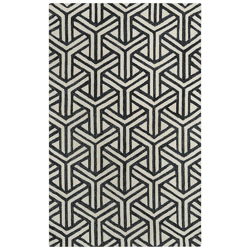 Alora Decor Alyn Wool Rug, Black, 8X10 Ft