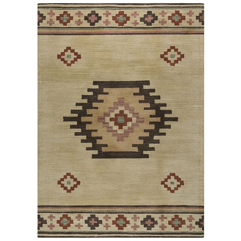 Alora Decor Aven Wool Rug, Brown, 8X10 Ft