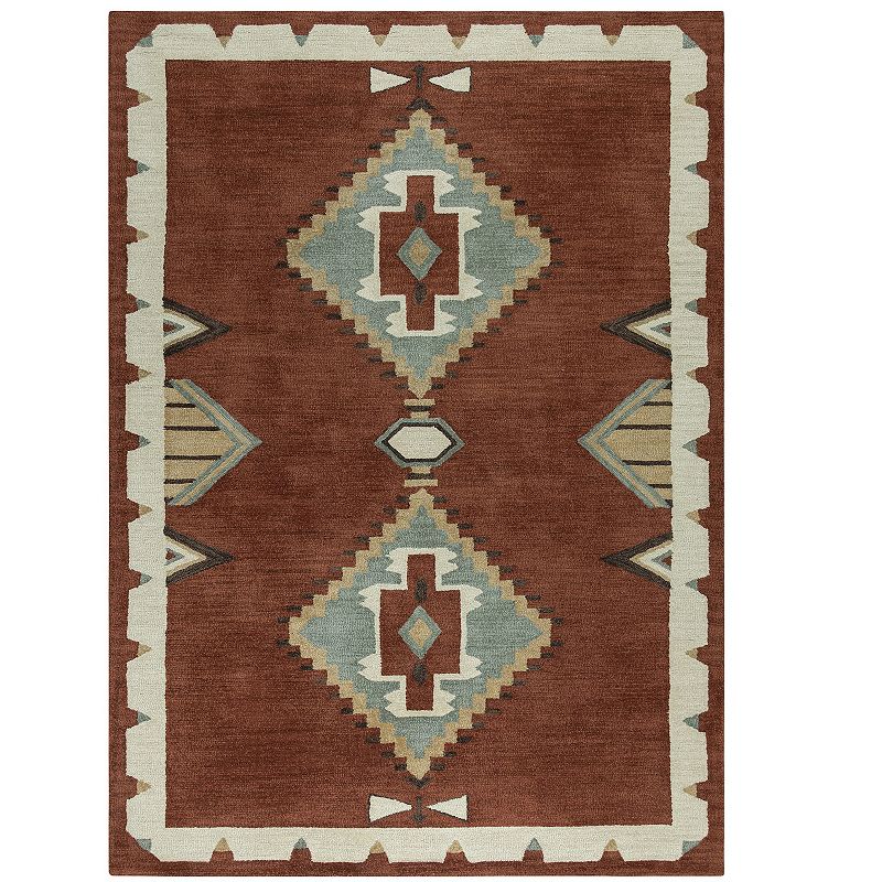 Alora Decor Selah Wool Rug, Red, 8X10 Ft