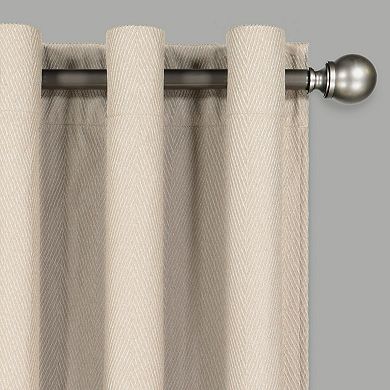 eclipse Aura Chevron Draft Stopper 100% Blackout Window Curtain Panel