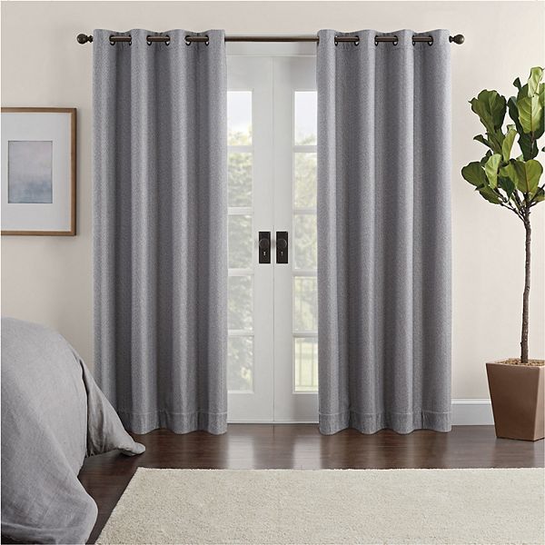 eclipse Aura Chevron Draft Stopper 100% Blackout Window Curtain Panel