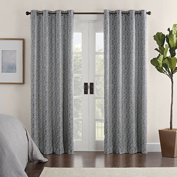 Eclipse Aura Geo Draft Stopper 100 Blackout Window Curtain Panel