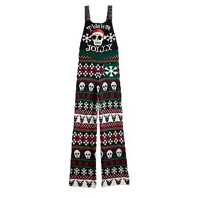 Juniors' Born Famous Holiday Skull Jumpsuit