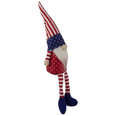 17.75-in. Sitting Patriotic Boy 4th of July Gnome Floor Decor