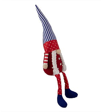 17.75-in. Sitting Patriotic Girl 4th of July Gnome Floor Decor