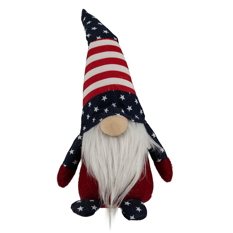 9.5-in. Patriotic Flag 4th of July Americana Gnome Table Decor, Blue