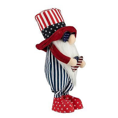 12.25-in. Patriotic Heart 4th of July Americana Gnome Table Decor