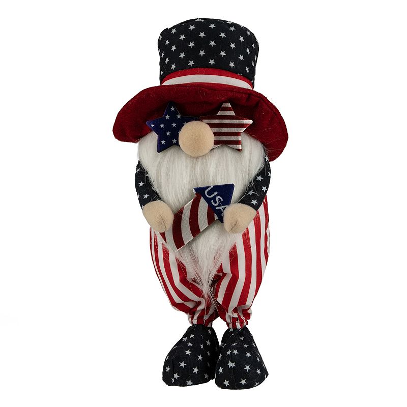 12.25-in. Patriotic Rocket 4th of July Americana Gnome Table Decor, Red